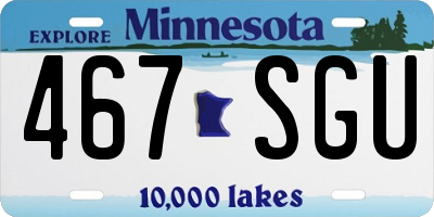 MN license plate 467SGU