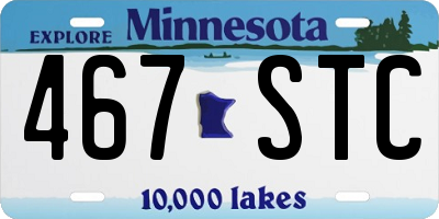 MN license plate 467STC
