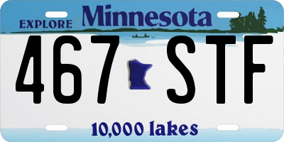 MN license plate 467STF