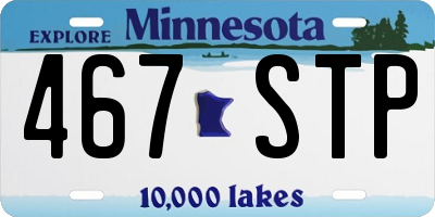 MN license plate 467STP