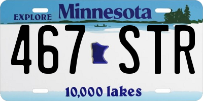 MN license plate 467STR