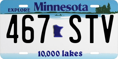 MN license plate 467STV