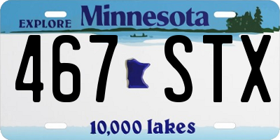 MN license plate 467STX