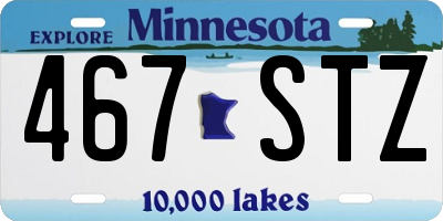 MN license plate 467STZ