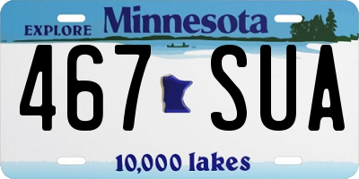 MN license plate 467SUA