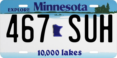 MN license plate 467SUH