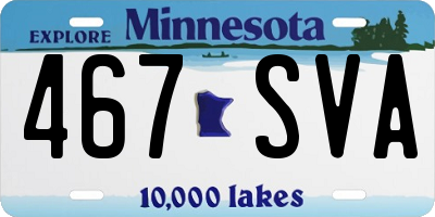 MN license plate 467SVA