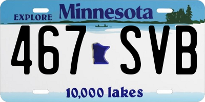MN license plate 467SVB