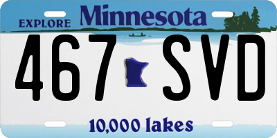 MN license plate 467SVD