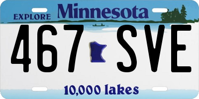 MN license plate 467SVE