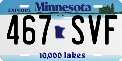 MN license plate 467SVF