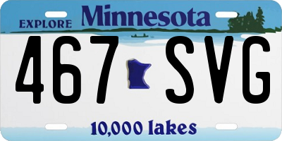 MN license plate 467SVG