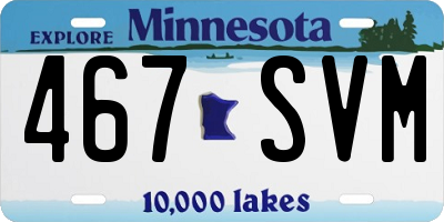 MN license plate 467SVM
