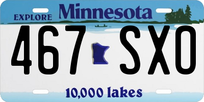 MN license plate 467SXO