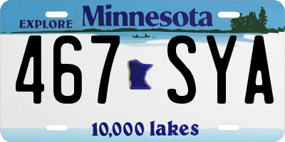 MN license plate 467SYA