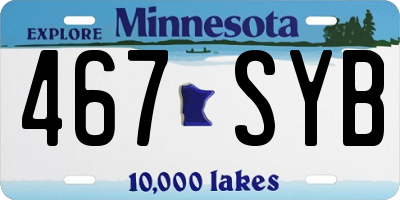 MN license plate 467SYB