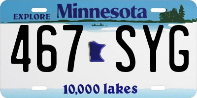 MN license plate 467SYG