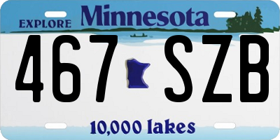 MN license plate 467SZB