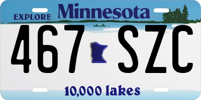 MN license plate 467SZC