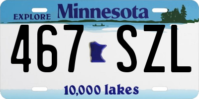 MN license plate 467SZL