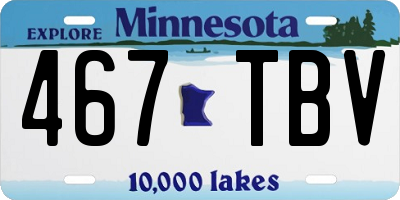 MN license plate 467TBV