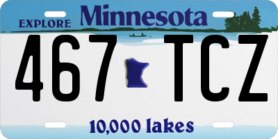MN license plate 467TCZ