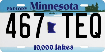MN license plate 467TEQ
