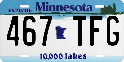 MN license plate 467TFG
