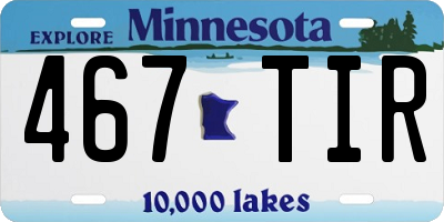MN license plate 467TIR