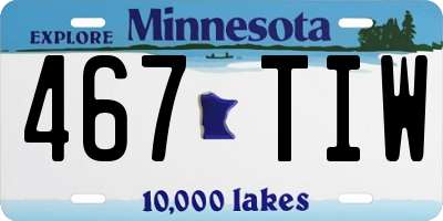 MN license plate 467TIW
