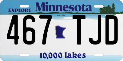 MN license plate 467TJD