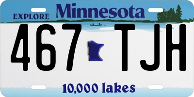 MN license plate 467TJH
