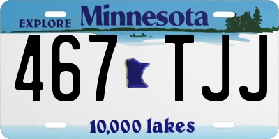 MN license plate 467TJJ
