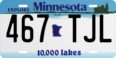 MN license plate 467TJL
