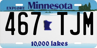 MN license plate 467TJM