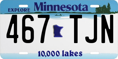 MN license plate 467TJN