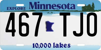 MN license plate 467TJO
