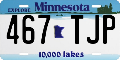 MN license plate 467TJP