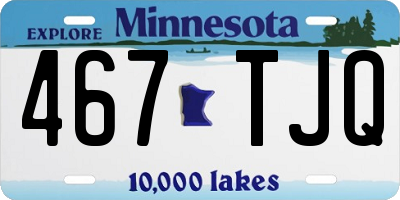 MN license plate 467TJQ