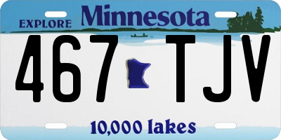 MN license plate 467TJV