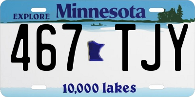 MN license plate 467TJY