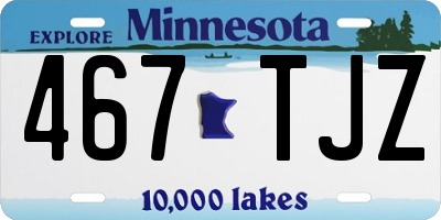 MN license plate 467TJZ