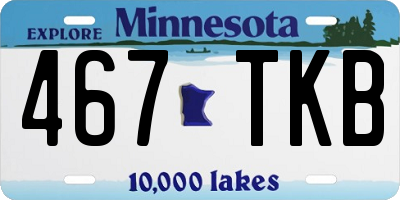 MN license plate 467TKB
