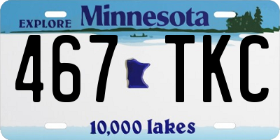 MN license plate 467TKC