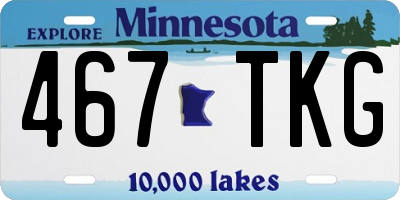 MN license plate 467TKG