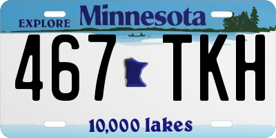 MN license plate 467TKH