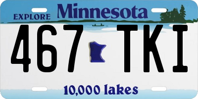 MN license plate 467TKI