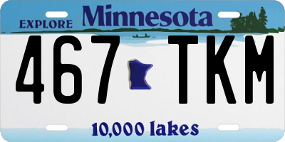 MN license plate 467TKM