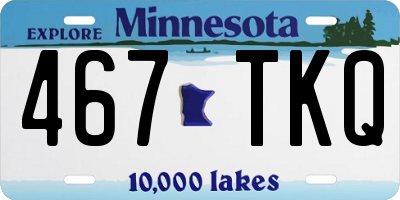 MN license plate 467TKQ