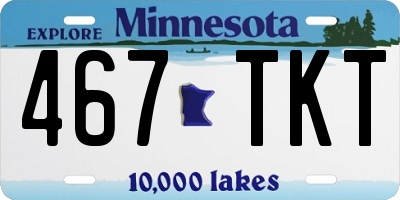 MN license plate 467TKT